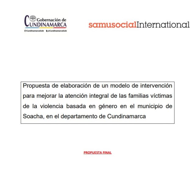 Modelo de intervencion para mejorar la atencion integral de las familias victimas de la violencia basada en genero